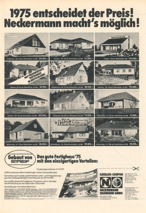 Neckermann Eigenheim Gmbh 1975 Entscheidet Der Preis Brand History