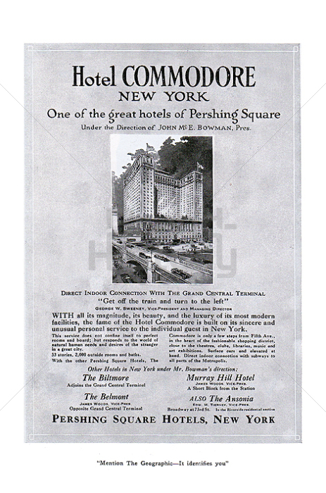 Pershing Square Hotels Hotel Commodore New York Brand History