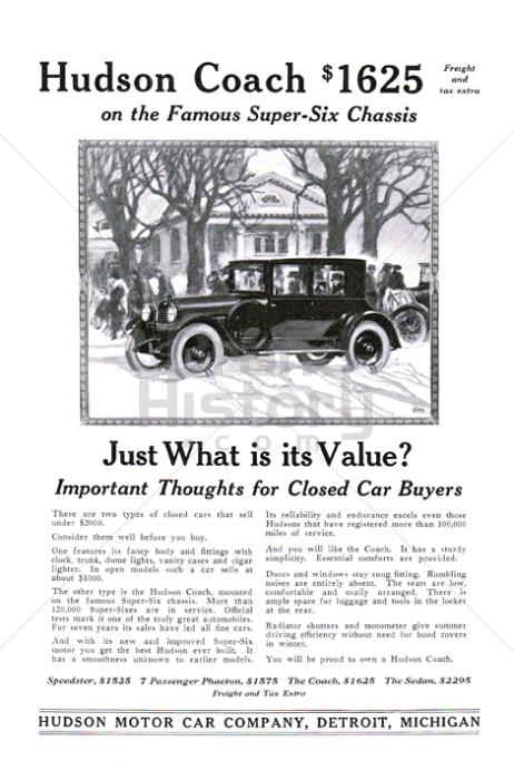 HUDSON MOTOR CAR COMPANY - Just What is its Value? | Brand-History