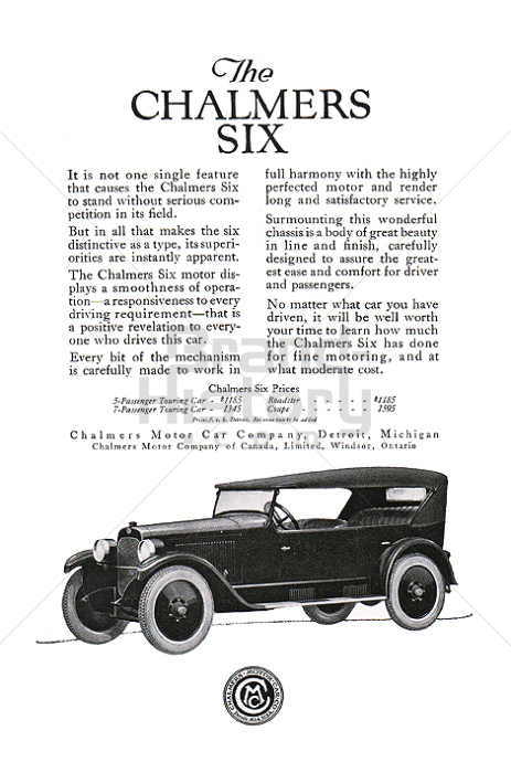 Chalmers Motor Car Company - It is not one single feature . . . | Brand