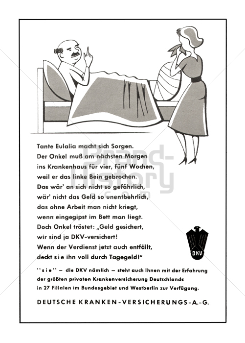 DEUTSCHE KRANKEN-VERSICHERUNGS-A.-G. - Tante Eulalia macht sich Sorgen ...
