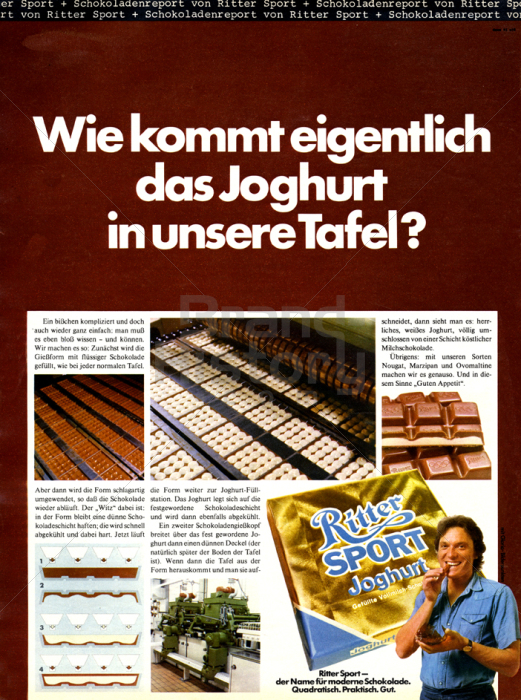 Ritter Sport Der Name Fur Moderne Schokolade Quadratisch Praktisch Gut Brand History