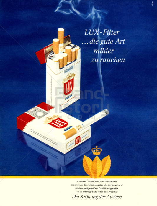 LUX - LUX-Filter . . . die gute Art milder zu rauchen (Sujet