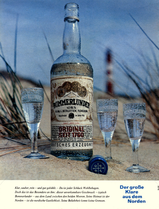 Bommerlunder Klar Sauber Rein Und Gut Gekuhlt Sujet Strand Brand History