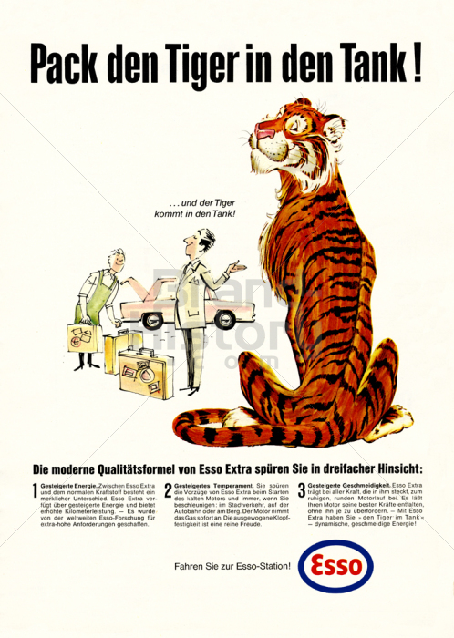 Pack Den Tiger In Den Tank Slogan Esso - . . . und der Tiger kommt in den Tank! Esso · Pack den Tiger in