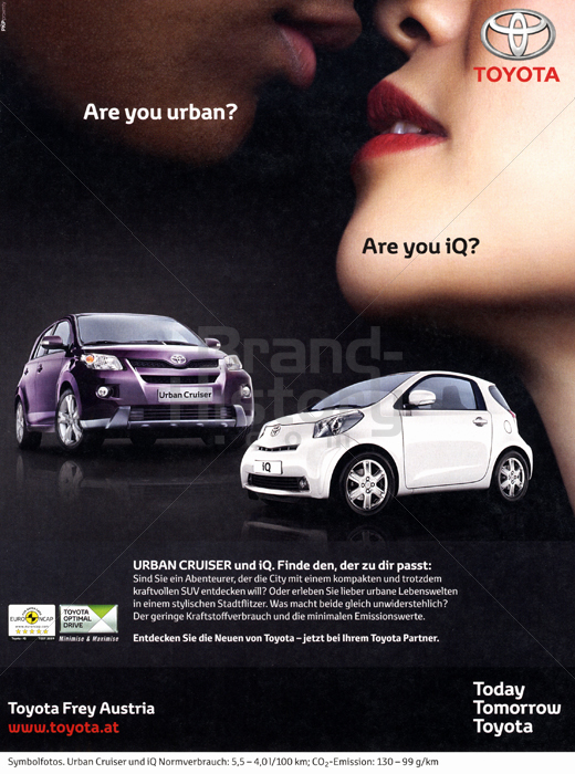 TOYOTA - Are you urban? Are you iQ? URBAN CRUISER und iQ. Finde den ...