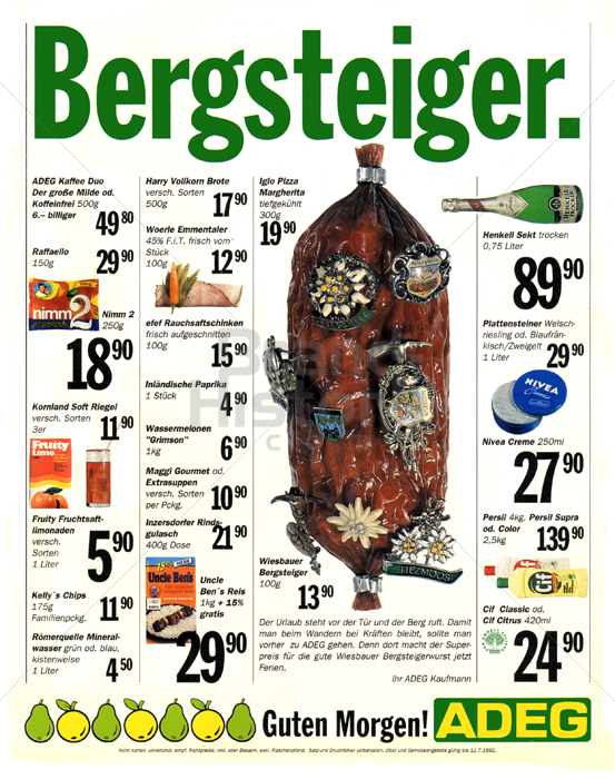 ADEG - Bergsteiger. Wiesbauer Bergsteiger, 100g, 13,90 ...