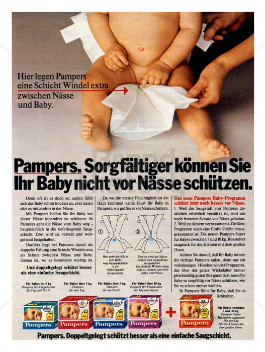 Pampers Pampers Sorgfaltiger Konnen Sie Ihr Baby Nicht Vor Nasse Schutzern Doppeltgelegt Schutzt Besser Als Eine Einfache Saugschicht Brand History