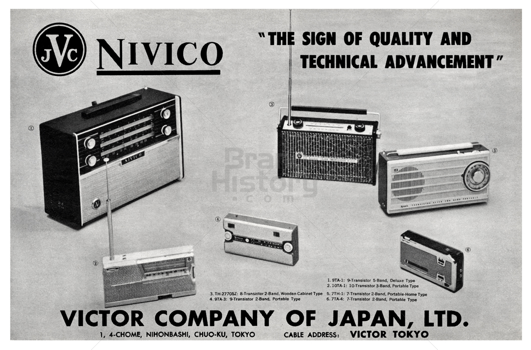 Jvc Jvc Nivico Victor Company Of Japan The Sign Of Quality And