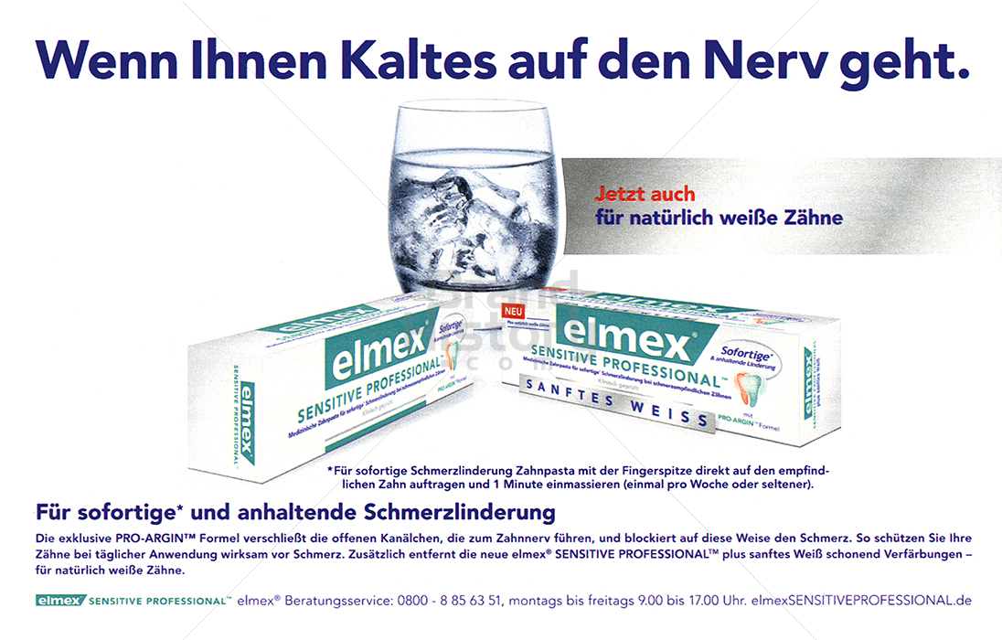 Elmex Elmex Sensitive Professional Wenn Ihnen Kaltes Auf Den Nerv Geht Jetzt Auch Fur Naturlich Weisse Zahne Brand History