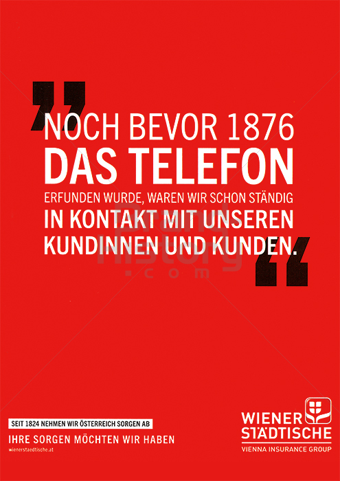 Wiener Stadtische Versicherung Noch Bevor 1876 Das Telefon