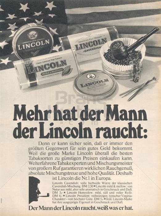 LINCOLN American Pipe Tobaccoes