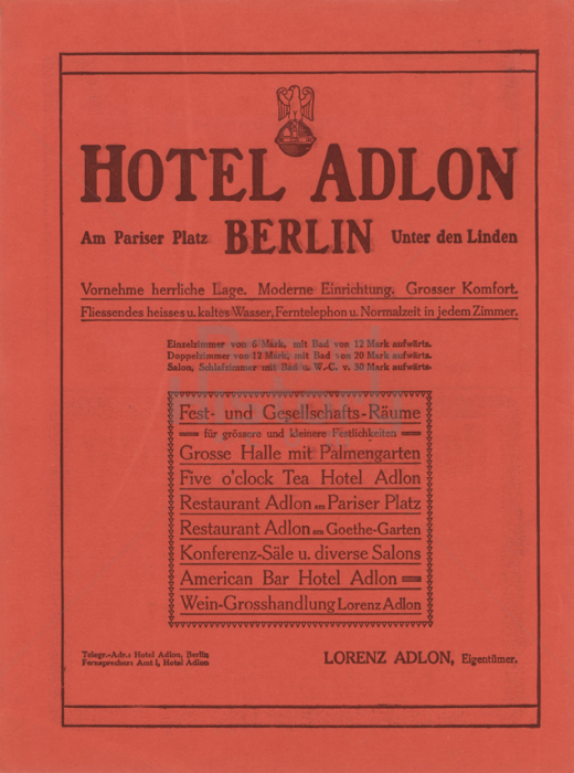 HOTEL ADLON BERLIN