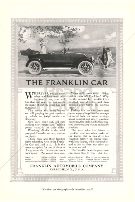 FRANKLIN AUTOMOBILE COMPANY