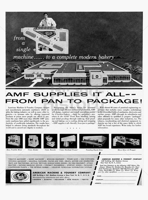 AMF · AMERICAN MACHINE & FOUNDRY COMPANY
