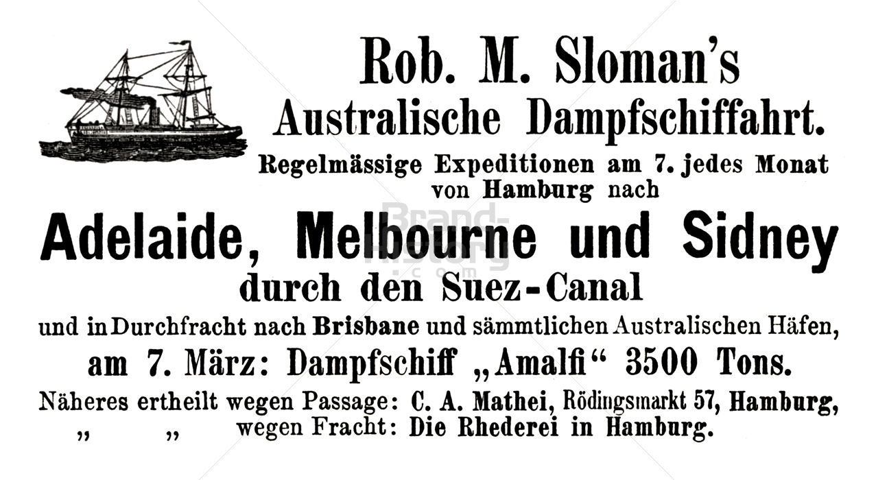 Rob. M. Sloman's Australische Dampfschiffahrt, Hamburg