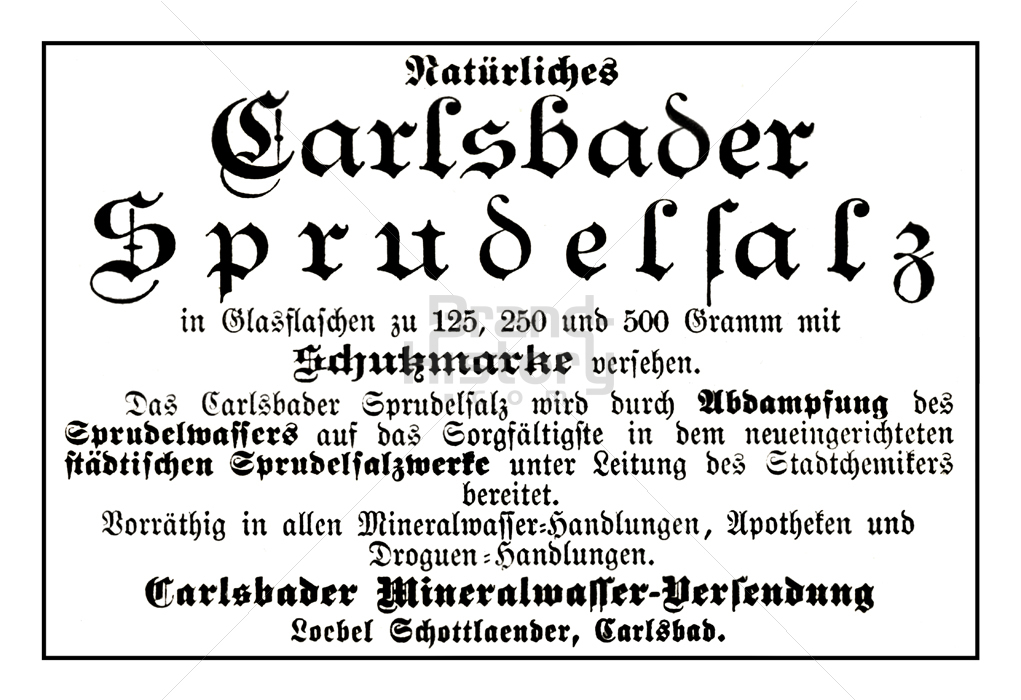 Carlsbader Mineralwasser-Versendung