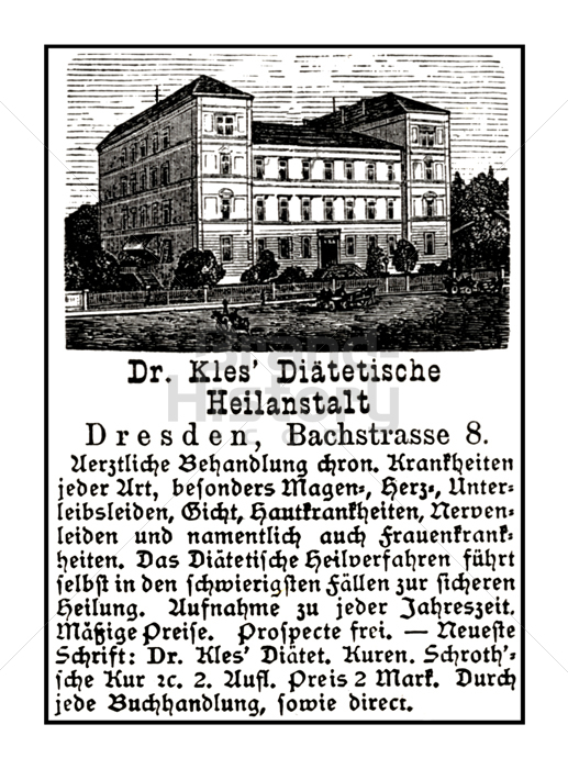 Dr. Kles' Diätetische Heilanstalt, Dresden