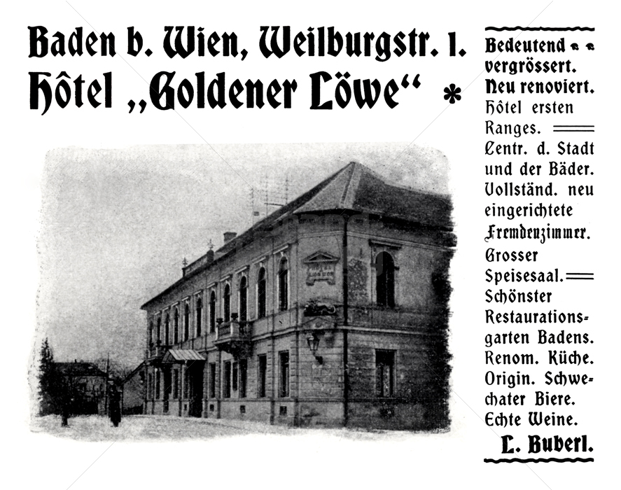 Hotel "Goldener Löwe", Baden bei Wien