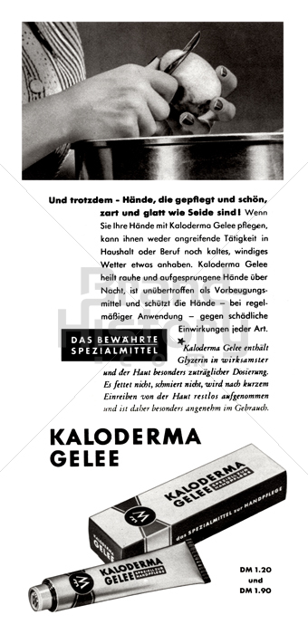 KALODERMA - F. WOLFF & SOHN, KARLSRUHE
