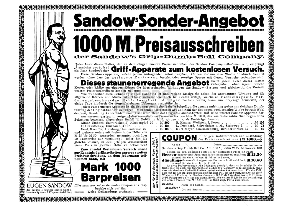 Sandow's Grip Dumb Bell Co., Berlin