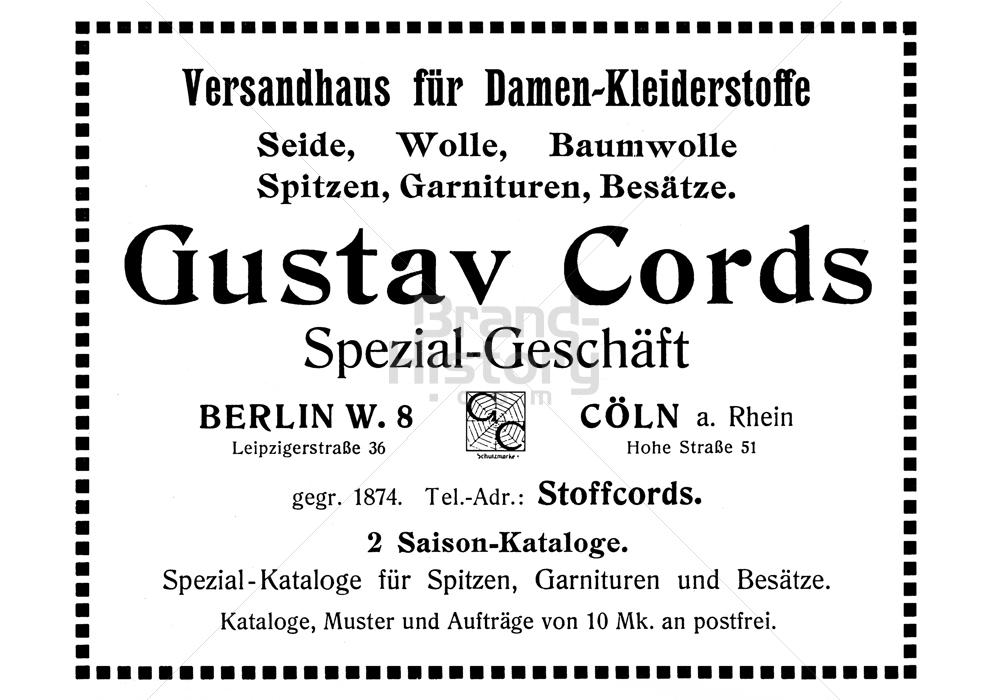 Gustav Cords, BERLIN · CÖLN