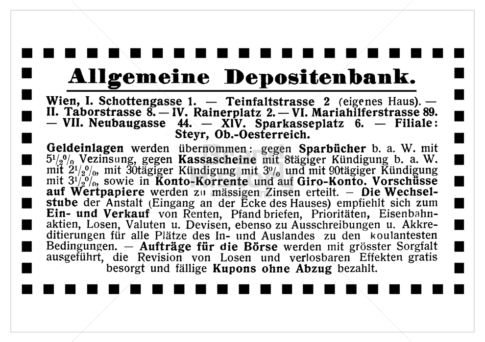 Allgemeine Depositen-Bank, Wien