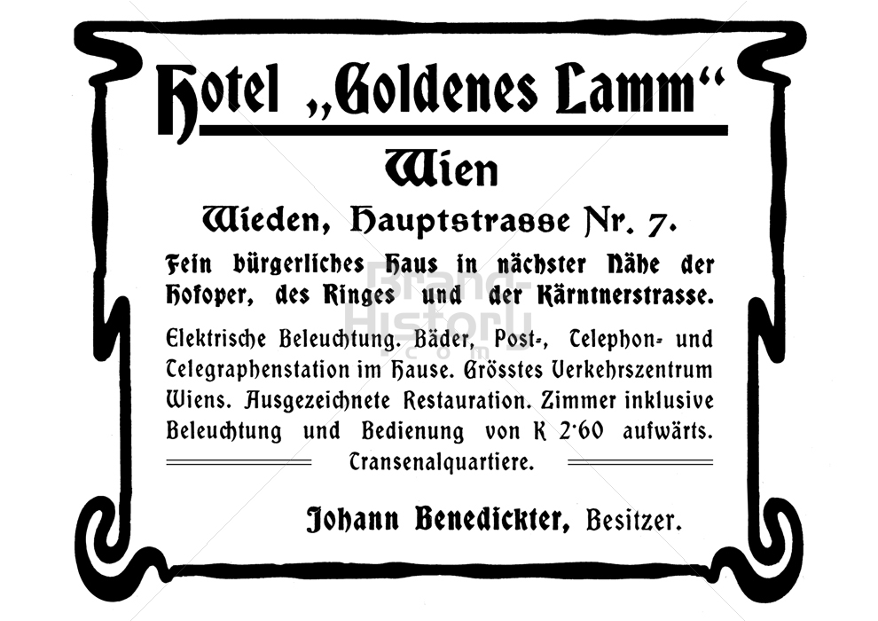 Hotel "Goldenes Lamm", Wien