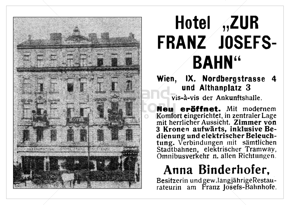 Hotel "ZUR FRANZ JOSEFS-BAHN", Wien
