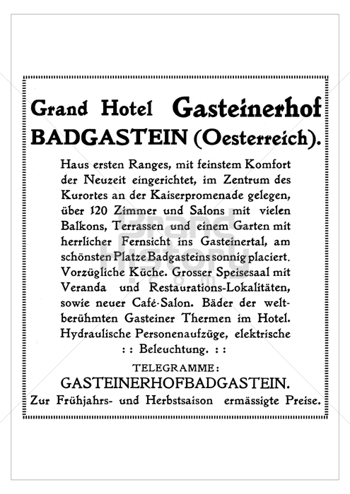 Grand Hotel "Gasteinerhof", BAD GASTEIN
