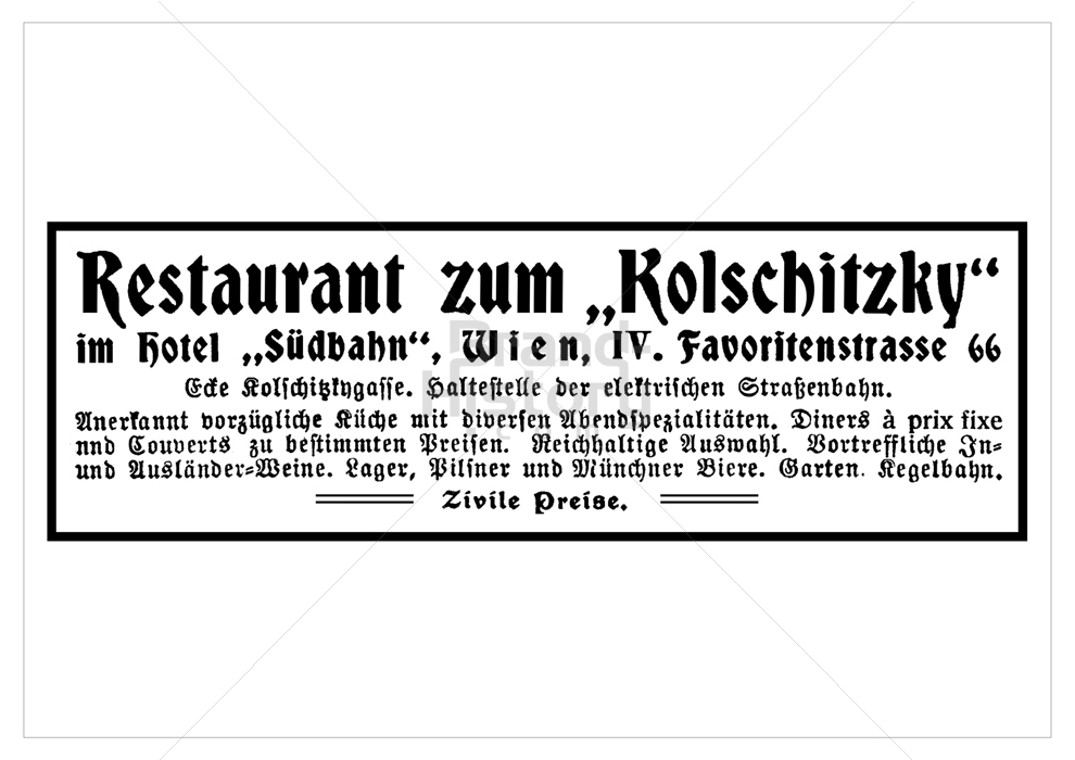 Restaurant zum "Kolschitzky", Wien