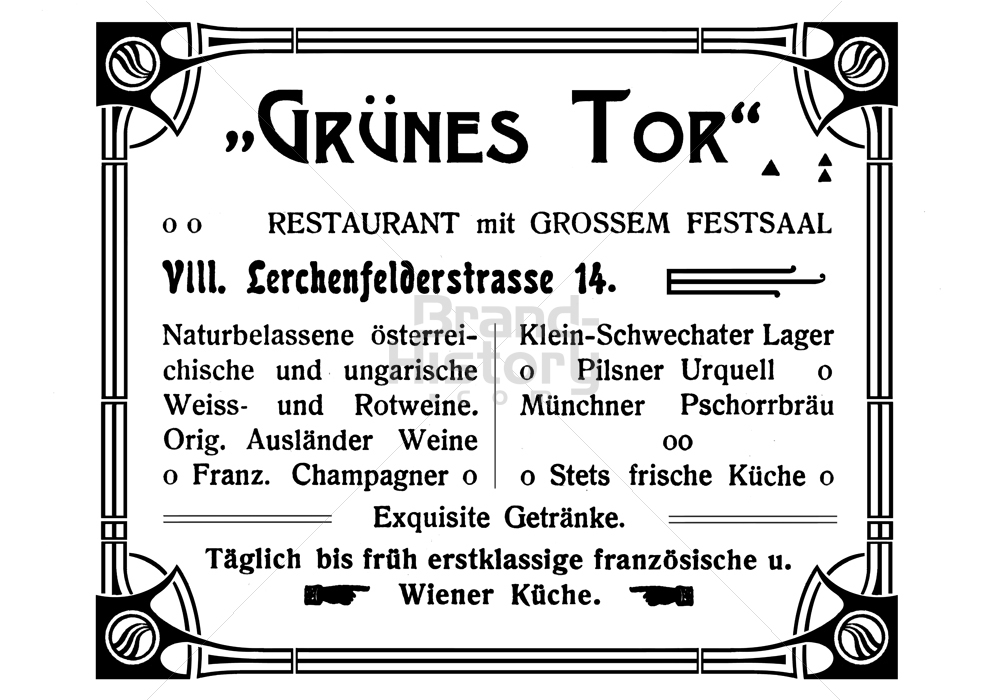 RESTAURANT "GRÜNES TOR", Wien