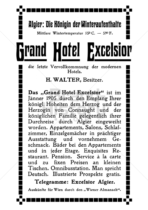 Grand Hotel Excelsior, Algier