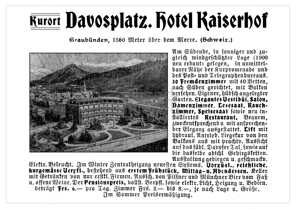Hotel Kaiserhof, Davosplatz/Schweiz