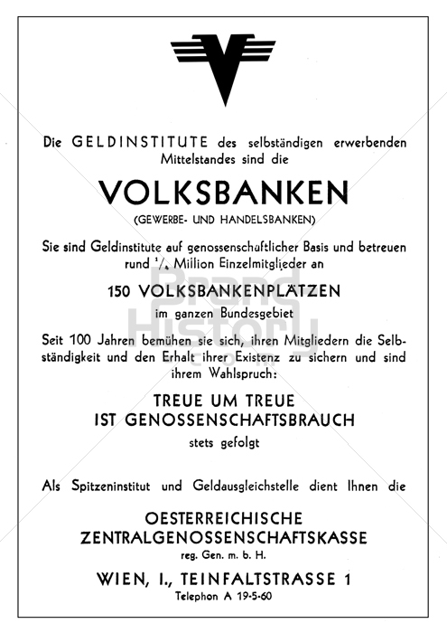 VOLKSBANK - Österreichische Volksbanken