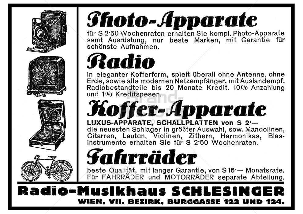 Radio-Musikhaus SCHLESINGER, WIEN