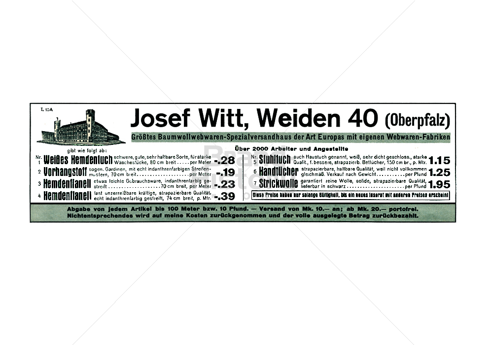 Josef Witt, Weiden